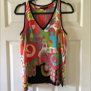 Nanette Lepore Silk Printed Racerback Tank